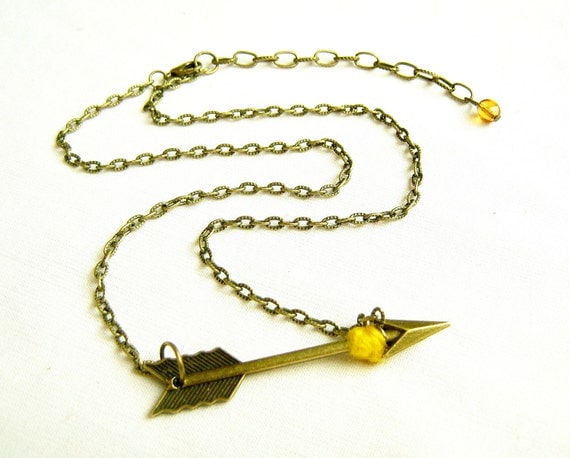 Hunter's Arrow Necklace - Artemis - Hunger Games - Your choice Bronze Arrow Necklace