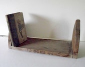 Vintage Handmade Rustic Industrial Wood Bookshelf