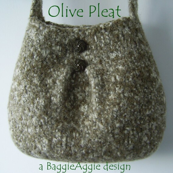 No-Sew Felted Purse Pattern - Pleat