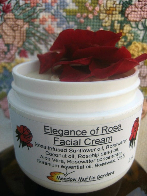 Facial Moisturizing Cream Elegance of Rose by meadowmuffin2010