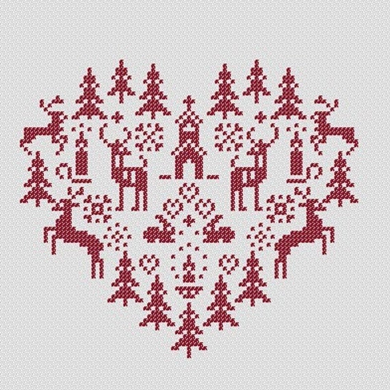 Cross Stitch Patterns: Christmas Wreath at Cross Stitch For Free