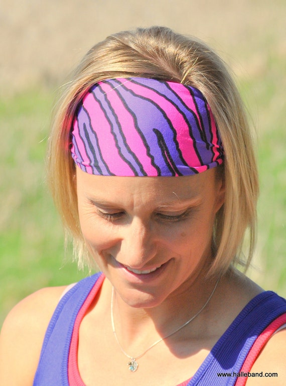 Pink and Purple Zebra Print Stretch Headband
