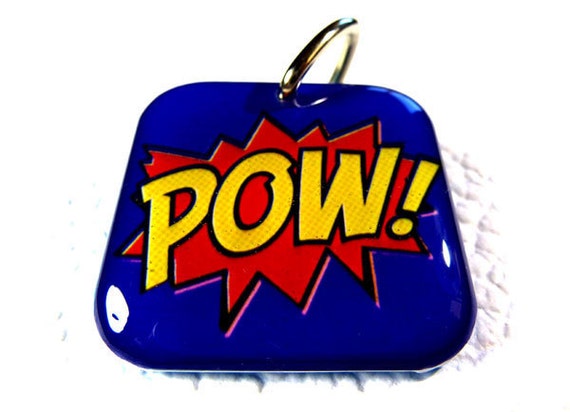 Pet Tags Super Hero Movie Cartoon Comic POW Tags by ID4Pet