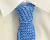 Wedding Knit Ties set of four, Blue Wedding Knit Ties by KoutureCrochet on UpcycleFever