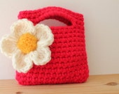 Little Girl Little Flower Purse in Bright Red - Listing25