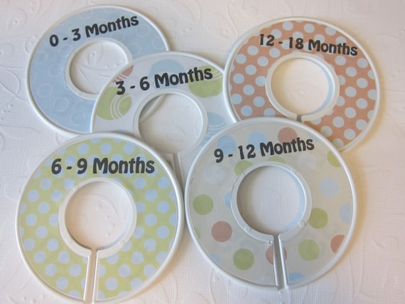 Closet Size Dividers - Blue Green Brown (Light) - Set of 5