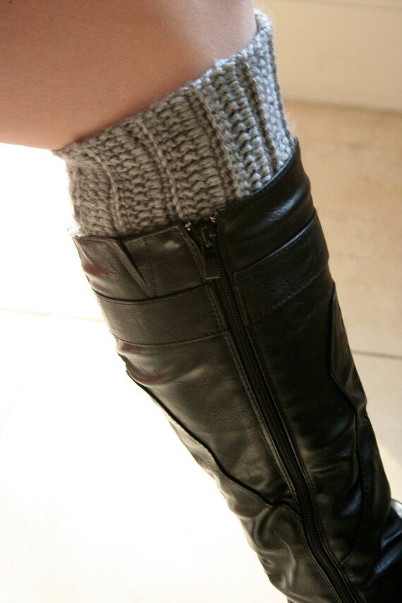 PATTERN Boot Cuffs Crocheted Ribbed