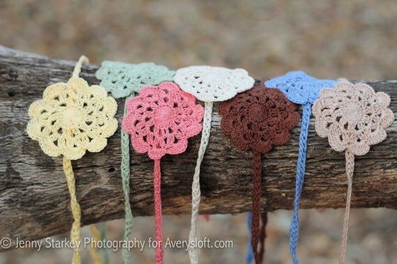 SALE Crochet Flower Headband/ Necklace