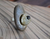 River Stone Ring - Eco friendly - One of a kind