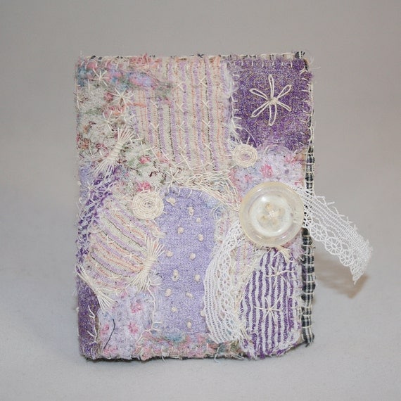 Embroidered and Embellished Upcycled Needle Book by Lynwoodcrafts