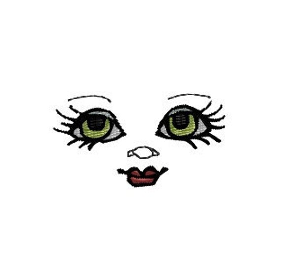 People Embroidery Design: DOLL FACE from Great Notions