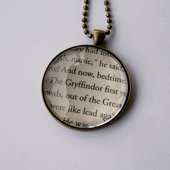 Harry Potter Book Page Necklace
