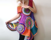 Women's Dress / Tunic - Retro Crochet Circles