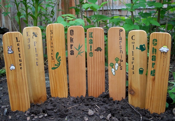 CLEARANCE - Garden Markers, Hand Crafted From Reclaimed Cedar