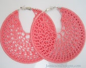 Coral crochet earrings