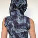 Pacha Play Hooded Short Vest with Funky Blue Lace on Twill