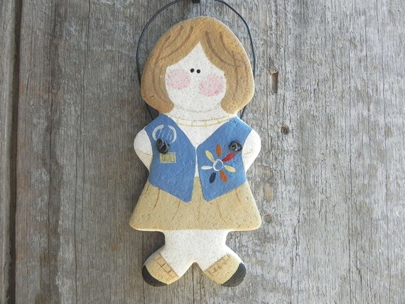 Daisy Girl Scout Salt Dough Ornament by cookiedoughcreations