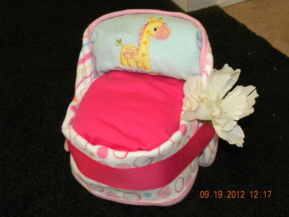 Small Bassinet Diaper Cake by Rondasbabygifts on Etsy