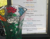 Muti Colored Roses Vase with Framed Special Meanings