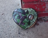 Mosaic Jewlery box/ heart box/stained glass