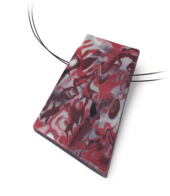 Burgundy Red Pendant  Burgundy Dark Red Wine by Lottieoflondon #Craftfest