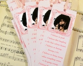 Wedding Shower Favors Gifts Set of 35 Bookmarks Audrey Hepburn I Believe in Pink