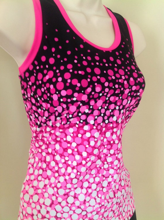 SALE Medium Black Pink Tennis Exercise Tank Top