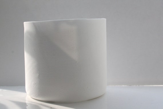 Stoneware white vase in fine bone china by madebymanos on Etsy