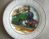 Vintage Decorative Plate The Flying Scotsman Steam Train