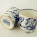 Pair of antique willow pattern coffee cans Burleighware England
