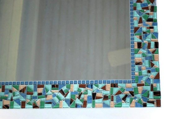 Mosaic Mirror Custom Made by GreenStreetMosaics on Etsy
