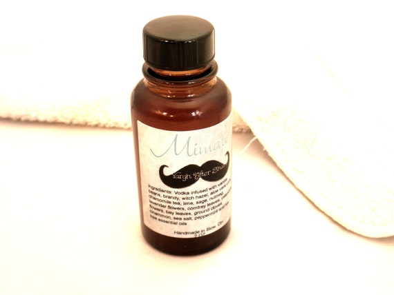 100% natural aftershave cologne 2 oz peppermint and tea tree essential oils Bay Rum scent handmade
