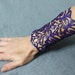 Cuff "Victorian" in violet leather 5" wrist