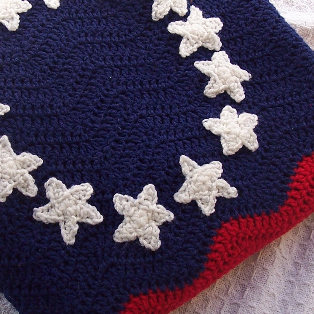 American Colonial Flag Ripple Afghan {the Prairie Cottage}