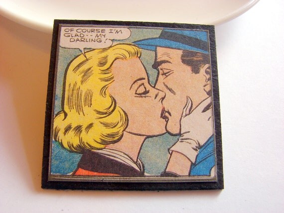 Of Course I'm Glad My Darling Pin  Man and Woman by mimiandlucy