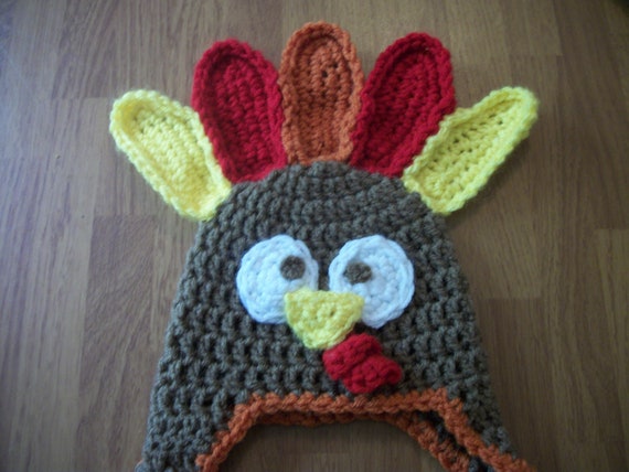 0-3 MonthTurkey Hat - Photo Prop - Thanksgiving