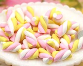 22mm Chunky Pastel Marshmallow Clay Twist Sticks Resin or Fimo Cabochons - 6 pc set