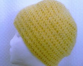 Yellow Cloche Beanie Hat