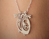 Mother's Day // Anatomical Heart Necklace in Stainless Steel