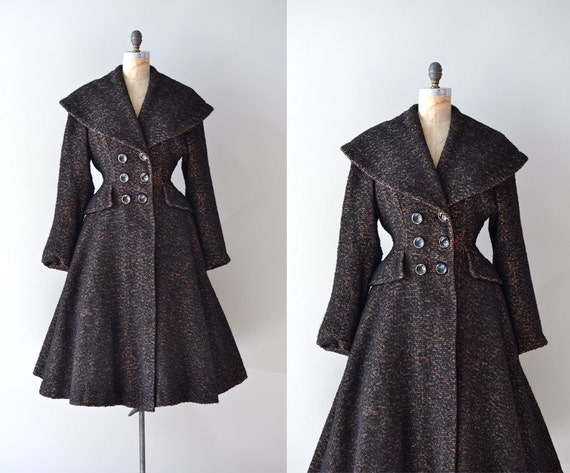 vintage 1950s coat / wool 50s princess coat / Sturm und Drang