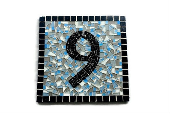 Address Sign  Mosaic House Number Plaque by GreenStreetMosaics