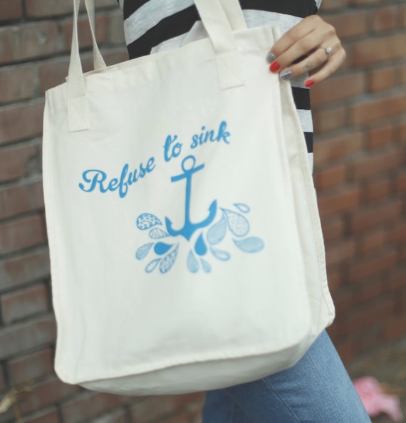 Refuse to Sink Organic Tote Ocean