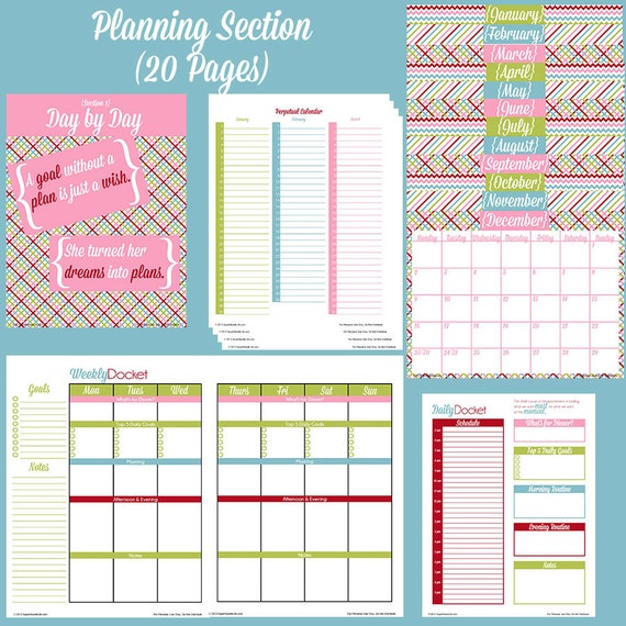 Planning Section Printables from Super Sweet Life Planning Section Printables from Super Sweet Life