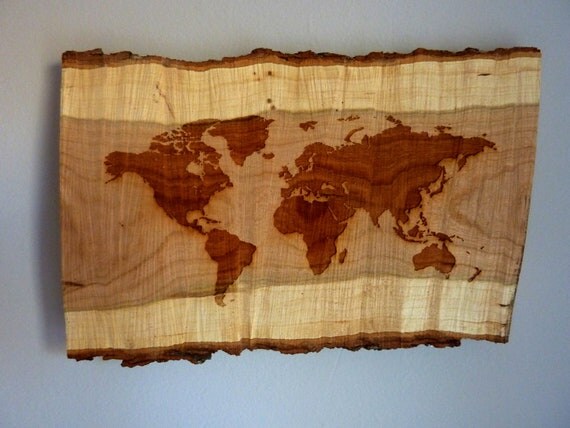 World Map Wall Hanging - Rustic, Unique Design