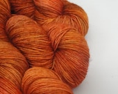 Saffron spice, Sock/fingering weight, 75/25 superwashed merino and nylon, Hand-dyed yarn