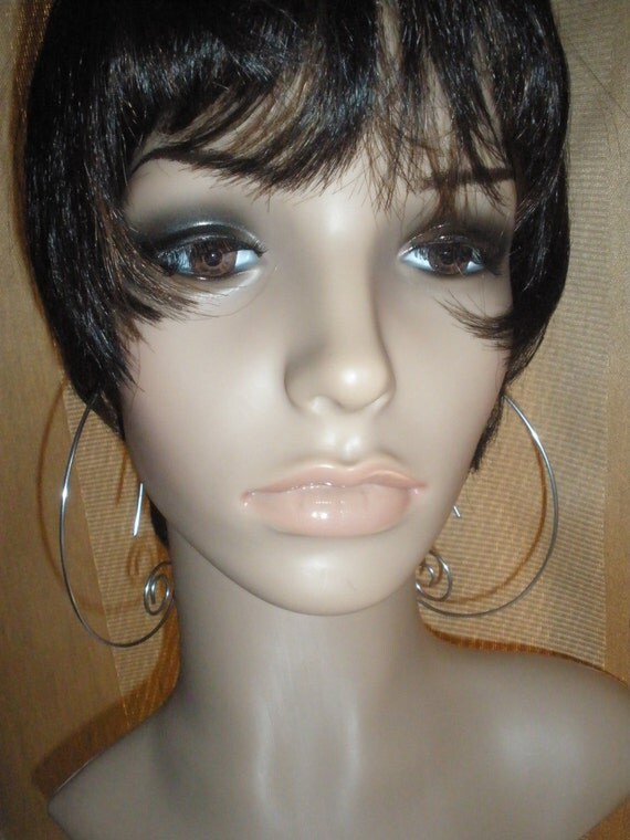 Uniquely Designed Handmade Womens Polished Silver Color Swirl Wire Earring, Fashion Earrings