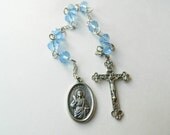 Blue Saint Lucy Rosary Prayer Chaplet: Patroness of Eye Problems