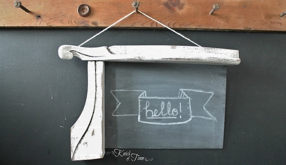 Architectural Chalkboard - Created from Salvaged Antique Wooden Chair