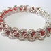 Red Riding Bracelet Beaded Chainmaille