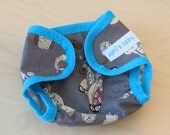 Newborn Cloth Diaper Cover - fits 6-12lbs.  Night Owl